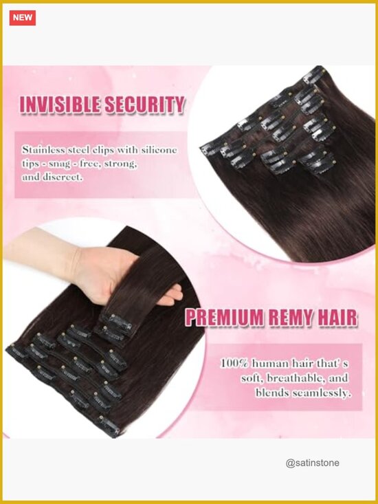 7pcs 120g 100% Remy Human Hair Clip In Extensions Straight Double Weft 18inch main image 4